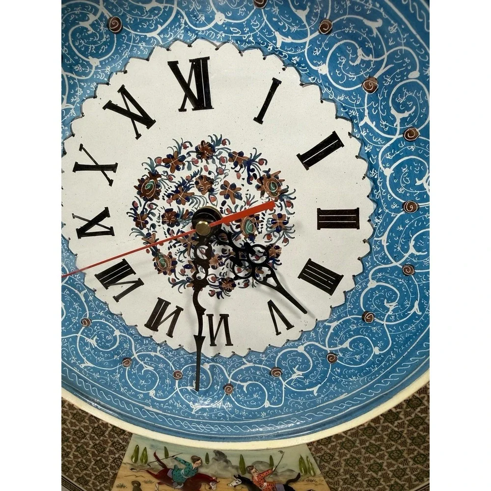 Persian Khatam Minakari Wall Clock 14